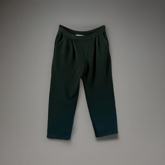 St. John Santana Knit Wide Leg Pants – Sz 6 - Hunter Green, Vintage Quiet Luxury - Picture 10 of 11